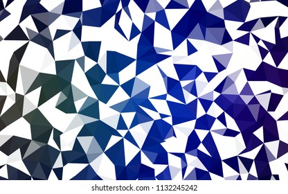 Dark Blue, Green vector polygonal background. Triangular geometric sample with gradient.  Pattern for a brand book's backdrop.