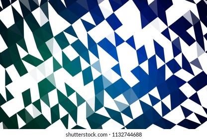 Dark Blue, Green vector polygonal background. Brand new colored illustration in blurry style with gradient. A new texture for your design.