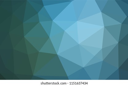 Dark Blue, Green vector polygonal template. A vague abstract illustration with gradient. A new texture for your design.