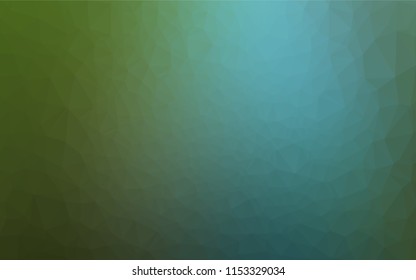 Dark Blue, Green vector polygonal template. Creative geometric illustration in Origami style with gradient. A new texture for your design.