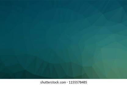 Dark Blue, Green vector polygonal background. An elegant bright illustration with gradient. The elegant pattern can be used as part of a brand book.
