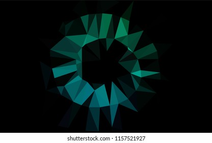 Dark Blue, Green vector polygonal background. An elegant bright illustration with gradient. A completely new template for your business design.