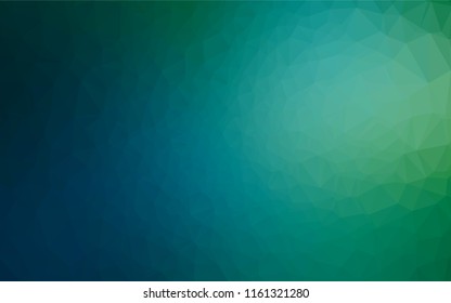 Dark Blue, Green vector polygonal template. Brand new colored illustration in blurry style with gradient. A completely new design for your business.