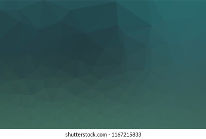 Dark Blue, Green vector polygonal pattern. Modern geometrical abstract illustration with gradient. The completely new template can be used for your brand book.