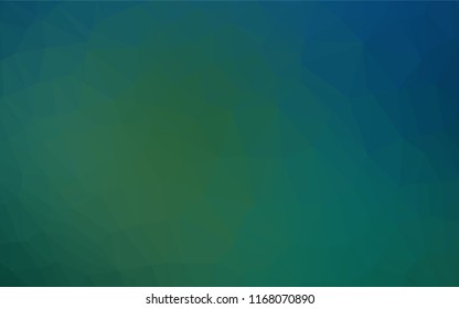 Dark Blue, Green vector polygonal template. Creative geometric illustration in Origami style with gradient. The textured pattern can be used for background.