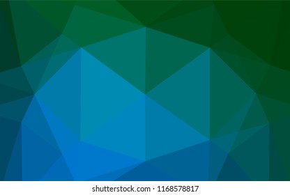 Dark Blue, Green vector polygonal template. A sample with polygonal shapes. The polygonal design can be used for your web site.