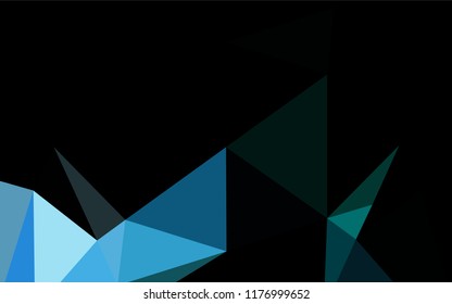 Dark Blue, Green vector polygonal pattern. Creative geometric illustration in Origami style with gradient. The elegant pattern can be used as part of a brand book.