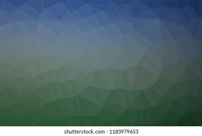 Dark Blue, Green vector polygonal template. An elegant bright illustration with gradient. A completely new design for your business.