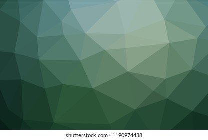 Dark Blue, Green vector polygonal template. A sample with polygonal shapes. A completely new template for your business design.