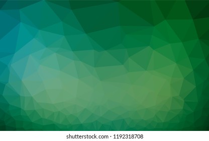 Dark Blue, Green vector polygonal template. Glitter abstract illustration with an elegant design. A completely new template for your business design.