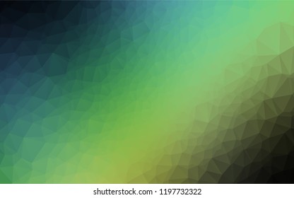 Dark Blue, Green vector polygonal template. Geometric illustration in Origami style with gradient.  Brand new design for your business.
