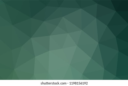 Dark Blue, Green vector polygonal background. A completely new color illustration in a vague style. A completely new template for your business design.