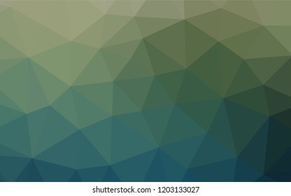 Dark Blue, Green vector polygonal background. A vague abstract illustration with gradient. Brand new design for your business.