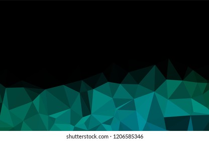 Dark Blue, Green vector polygonal background. Colorful illustration in abstract style with gradient. The completely new template can be used for your brand book.