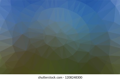 Dark Blue, Green vector polygonal pattern. Colorful abstract illustration with gradient. The polygonal design can be used for your web site.
