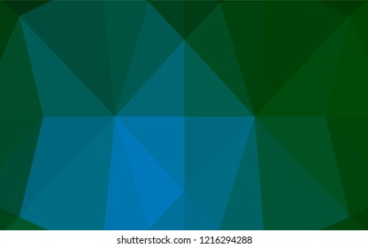 Dark Blue, Green vector polygonal background. Colorful illustration in abstract style with gradient. Brand new design for your business.
