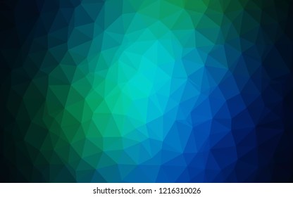 Dark Blue, Green vector polygonal background. A sample with polygonal shapes. A new texture for your web site.