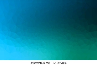 Dark Blue, Green vector polygonal template. Glitter abstract illustration with an elegant design. The polygonal design can be used for your web site.