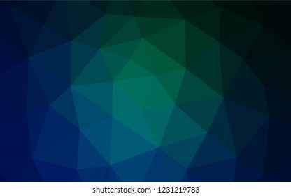 Dark Blue, Green vector polygonal pattern. Colorful abstract illustration with gradient. A new texture for your design.
