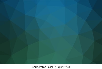 Dark Blue, Green vector polygonal pattern. Colorful illustration in abstract style with gradient. The completely new template can be used for your brand book.