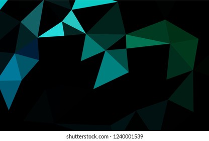 Dark Blue, Green vector polygonal template. Shining colored illustration in a Brand new style. A completely new design for your business.