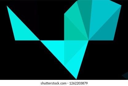 Dark Blue, Green vector polygonal pattern. Shining colored illustration in a Brand new style. The elegant pattern can be used as part of a brand book.
