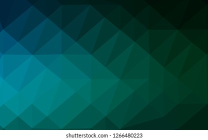 Dark Blue, Green vector polygonal background. Brand new colorful illustration in with gradient. The best triangular design for your business.