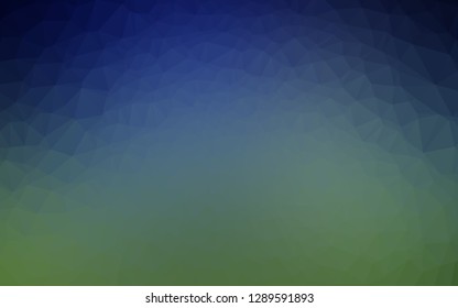 Dark Blue, Green vector polygonal template. An elegant bright illustration with gradient. Polygonal design for your web site.