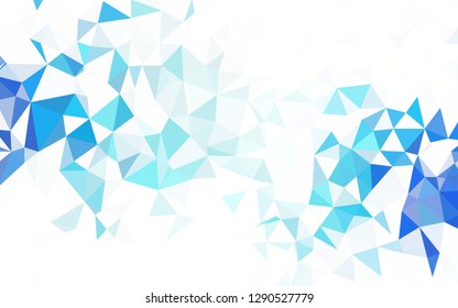 Dark Blue, Green vector polygonal template. Shining colorful illustration with triangles. A completely new design for your leaflet.