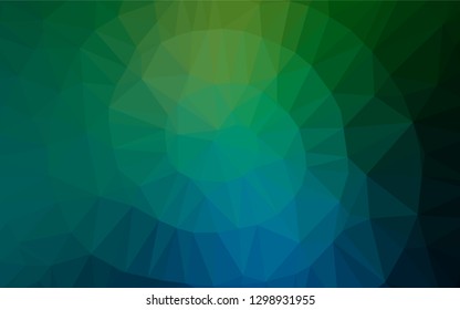 Dark Blue, Green vector polygonal pattern. Modern geometrical abstract illustration with gradient. Brand new design for your business.