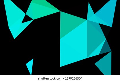 Dark Blue, Green vector polygonal pattern. Colorful abstract illustration with gradient. The polygonal design can be used for your web site.