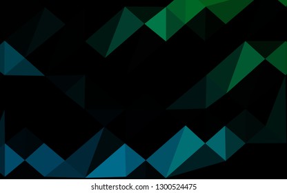 Dark Blue, Green vector polygonal background. Brand new colorful illustration in with gradient. Template for your brand book.