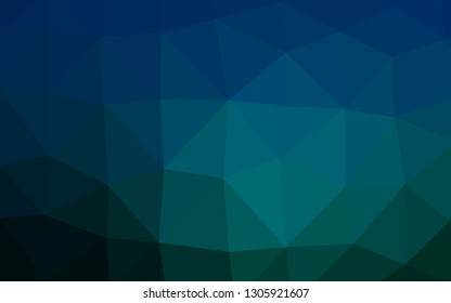 Dark Blue, Green vector polygonal background. Shining colored illustration in a Brand new style. Brand new style for your business design.
