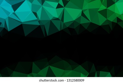 Dark Blue, Green vector polygonal pattern. Shining colored illustration in a Brand new style. Brand new design for your business.