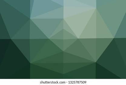 Dark Blue, Green vector polygonal background. A completely new color illustration in a vague style. Template for a cell phone background.