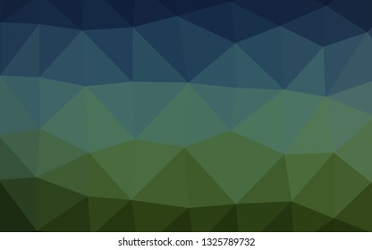 Dark Blue, Green vector polygonal background. A completely new color illustration in a vague style. Completely new template for your business design.