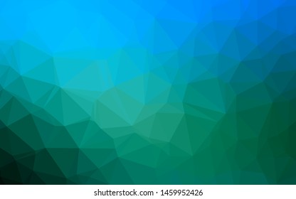 Dark Blue, Green vector polygonal background. Colorful illustration in abstract style with gradient. Brand new style for your business design.