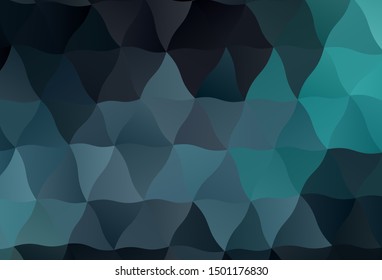 Dark Blue, Green vector polygonal template. Colorful illustration in abstract style with triangles. A new texture for your web site.