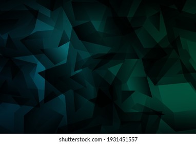 Dunkelblau, grüner, mehrfarbiger Hintergrund. Geometrische Abbildung im Origami-Stil mit Farbverlauf.  Neuer Stil für Ihr Business-Design.