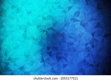 Dark Blue, Green vector polygonal pattern. Polygonal abstract illustration with gradient. Triangular pattern for your design.