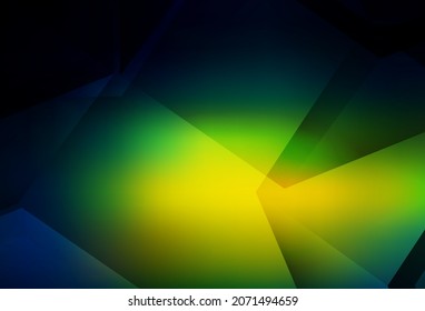 Dark Blue, Green vector polygonal pattern. Elegant bright polygonal illustration with gradient. Textured pattern for your backgrounds.