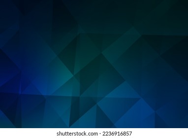 Dark Blue, Green vector polygonal template. Colorful abstract illustration with triangles. Brand new design for your business.