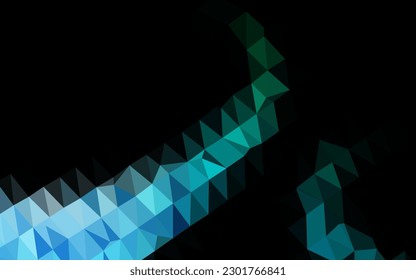 Dark Blue, Green vector polygonal background. A completely new color illustration in a vague style. The best triangular design for your business.