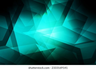 Azul oscuro, patrón poligonal vector verde. Ilustración abstracta moderna con triángulos. Nuevo estilo para su diseño de negocio.