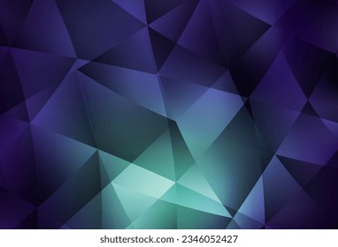 Dark Blue, Green vector polygonal pattern. Colorful abstract illustration with triangles. Template for cell phone's backgrounds.