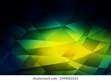 Dark Blue, Green vector polygonal background. Polygonal abstract illustration with gradient. Pattern for a brand book's backdrop.