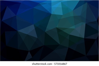Dark Blue, Green vector polygonal illustration, which consist of triangles. Triangular pattern for your business design. Geometric background in Origami style with gradient. 