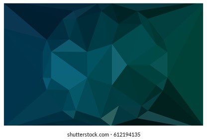 Dark Blue, Green vector polygonal illustration, which consist of triangles with a gemstone in center. Triangular design of a huge diamond for your business. Creative geometric background of gems.