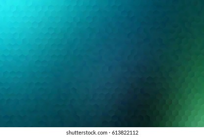 Dark Blue, Green vector polygonal illustration, which consist of hexagons. Hexagonal design for your business. Creative geometric background in Origami style with gradient
