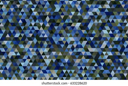 Dark Blue, Green vector polygonal background. Triangular geometric sample with gradient.  Brand-new design for your business.